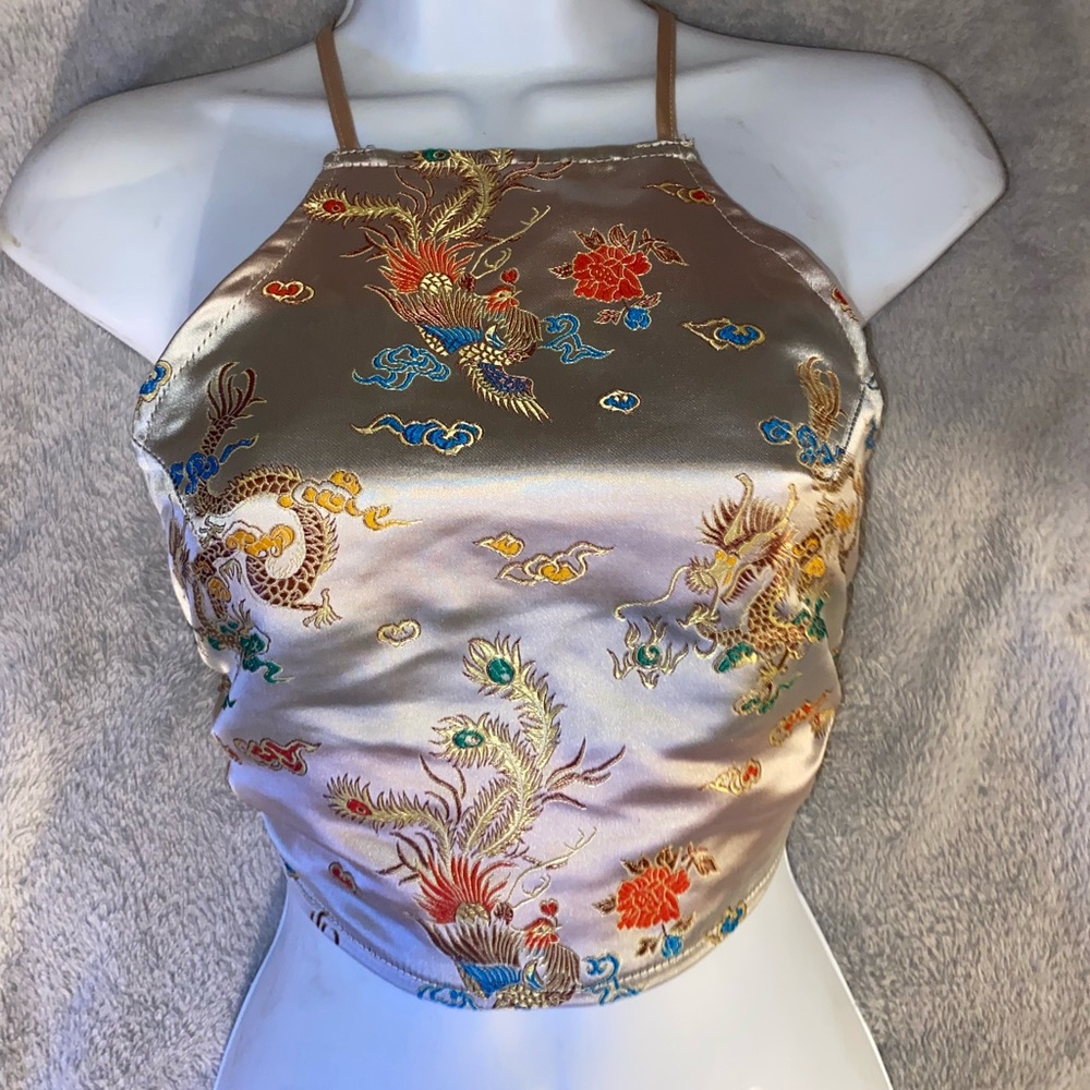 Dragon and Phoenix embroidery neck strap